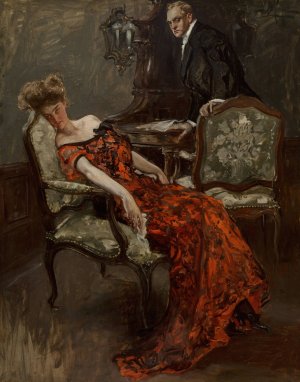 The Argument by Albert Beck Wenzell Oil Painting