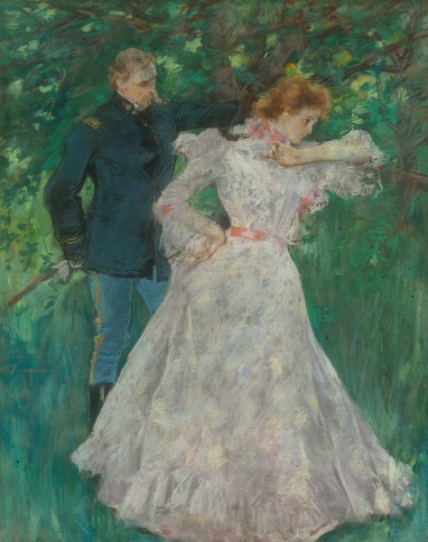 Main Product Photo of The News Painting by Albert Beck Wenzell