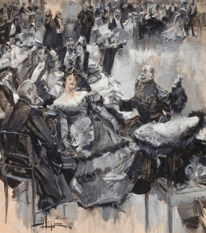 Viennese Embassy Ball by Albert Beck Wenzell Oil Painting