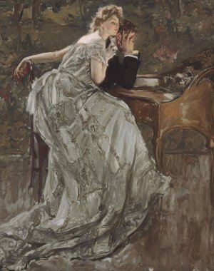 Where Did I Put the Tickets by Albert Beck Wenzell Oil Painting