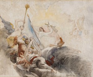 Le Triomphe de la Republique by Albert Besnard Oil Painting
