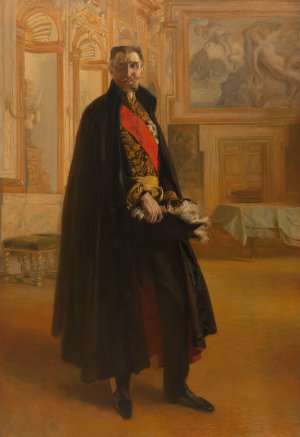 Portrait de Camille Barrere au palais Farnese by Albert Besnard Oil Painting