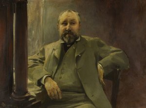 Portrait de Francis Magnard by Albert Besnard Oil Painting