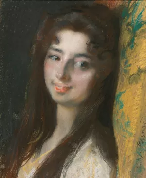 Portrait Of A Lady Oil painting by Albert Besnard