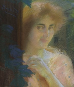 Tete de femme by Albert Besnard Oil Painting