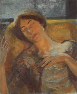 Woman's Head by Albert Besnard Oil Painting