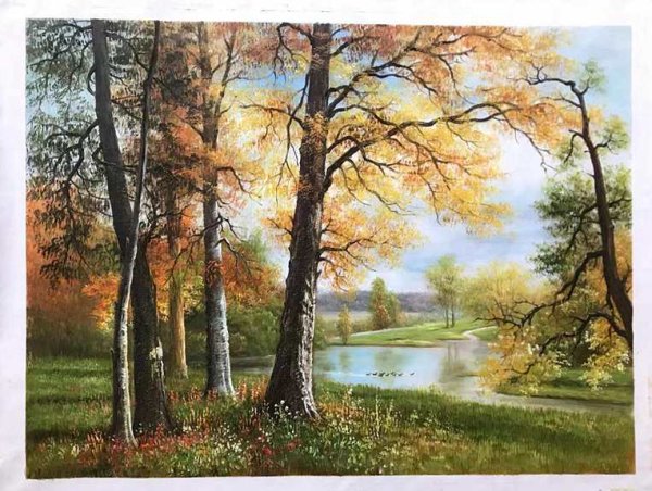 A Quiet Lake Oil Painting Reproduction
