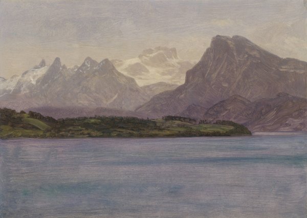 Main Product Photo of Alaskan Coast Range  Painting by Albert Bierstadt