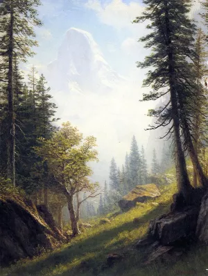 Among the Bernese Alps by Albert Bierstadt - Oil Painting Reproduction