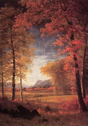 Autumn in America, Oneida County, New York painting by Albert Bierstadt