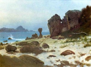 Bay of Monterey Oil painting by Albert Bierstadt