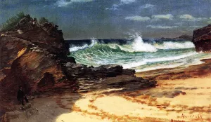 Beach at Nassau by Albert Bierstadt Oil Painting
