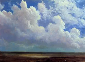 Beach Scene by Albert Bierstadt Oil Painting