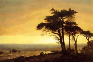 California Coast by Albert Bierstadt Oil Painting