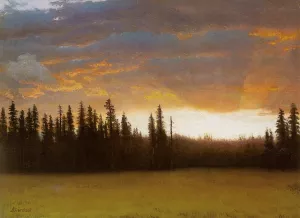 California Sunset by Albert Bierstadt Oil Painting