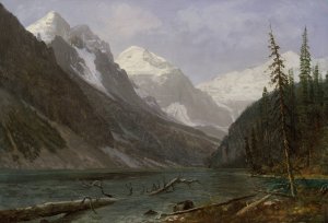 Canadian Rockies by Albert Bierstadt Oil Painting