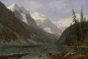 Canadian Rockies by Albert Bierstadt Oil Painting