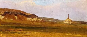 Chimney Rock by Albert Bierstadt Oil Painting