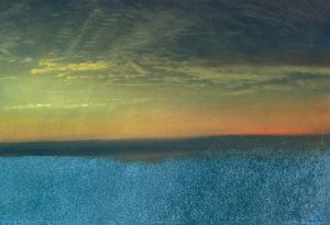 Cloud Study with Sunset by Albert Bierstadt Oil Painting
