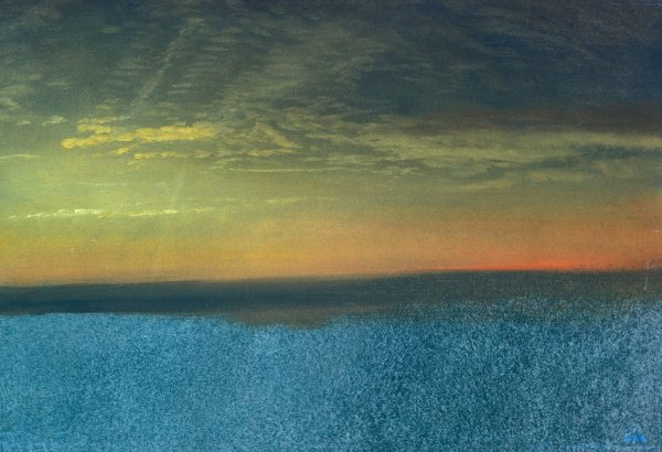 Main Product Photo of Cloud Study with Sunset  Painting by Albert Bierstadt