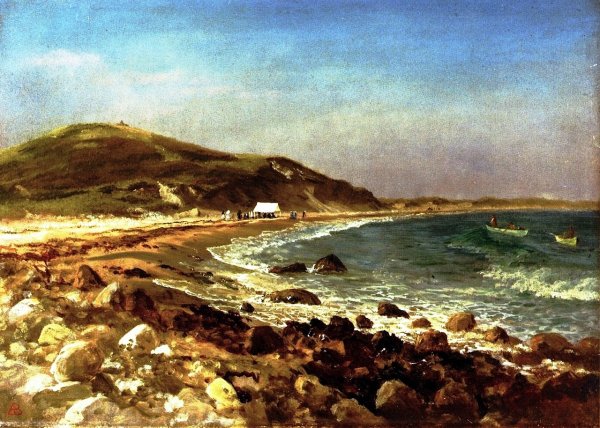 Main Product Photo of Coastal Scene Painting by Albert Bierstadt