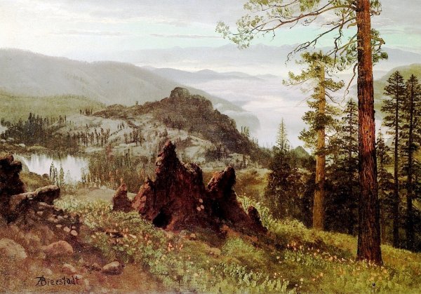 Main Product Photo of Division Lake, California Painting by Albert Bierstadt