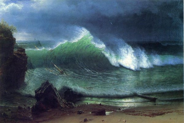 Main Product Photo of Emerald Sea Painting by Albert Bierstadt