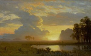 Estes Park, Colorado by Albert Bierstadt Oil Painting