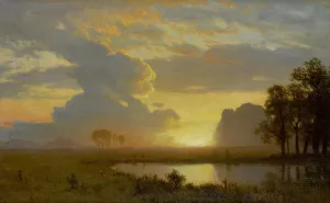 Estes Park, Colorado by Albert Bierstadt Oil Painting