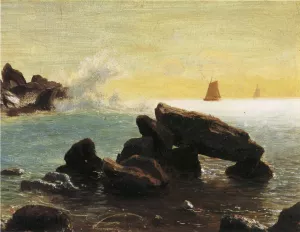 Farralon Islands, California painting by Albert Bierstadt
