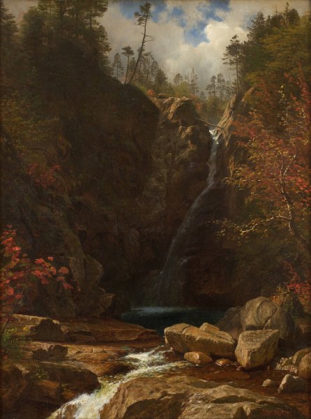 Main Product Photo of Glen Ellis Falls Painting by Albert Bierstadt