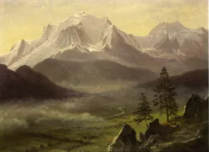 Grand Tetons by Albert Bierstadt Oil Painting