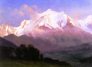 Grand Tetons by Albert Bierstadt Oil Painting