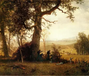 Guerilla Warfare also known as Picket Duty in Virginia by Albert Bierstadt Oil Painting