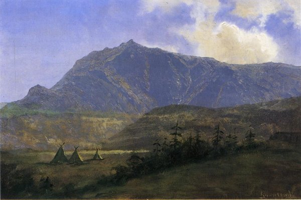 Main Product Photo of Indian Encampment Painting by Albert Bierstadt