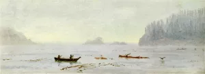 Indian Fisherman by Albert Bierstadt - Oil Painting Reproduction