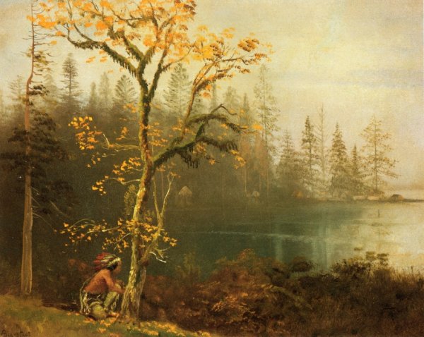 Main Product Photo of Indian Scout Painting by Albert Bierstadt