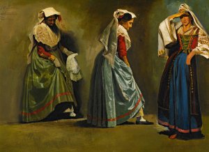 Italian Costume Studies by Albert Bierstadt Oil Painting