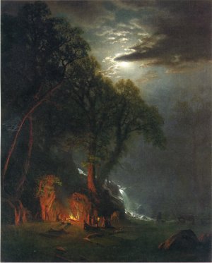 Italian Landscape with Aqueduct by Albert Bierstadt Oil Painting