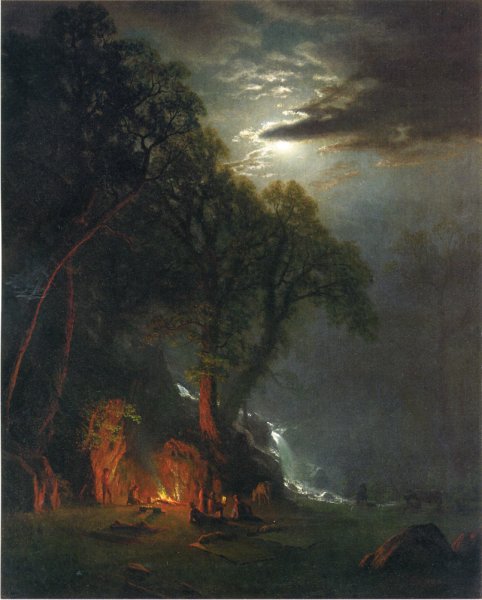 Main Product Photo of Italian Landscape with Aqueduct
 Painting by Albert Bierstadt