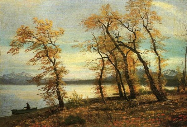 Lake Mary, California by Albert Bierstadt - Hand-Painted Oil Painting Reproduction