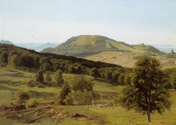 Main Product Photo of Landscape: Hill and Dale Painting by Albert Bierstadt