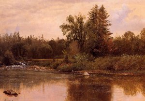Landscape, New Hampshire by Albert Bierstadt Oil Painting