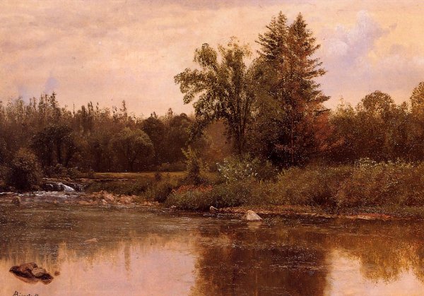 Main Product Photo of Landscape, New Hampshire Painting by Albert Bierstadt