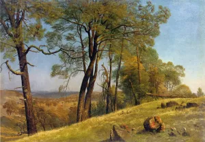 Landscape, Rockland County, California by Albert Bierstadt - Oil Painting Reproduction