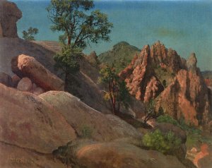 Landscape Study: Owens Valley, California by Albert Bierstadt Oil Painting