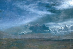 Landscape With Stormy Clouds by Albert Bierstadt Oil Painting
