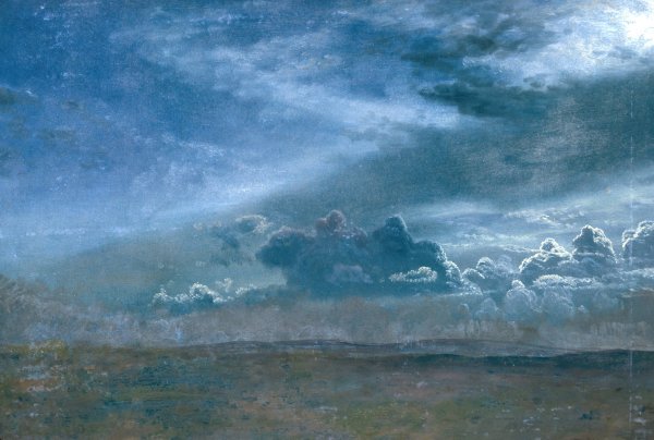 Main Product Photo of Landscape With Stormy Clouds  Painting by Albert Bierstadt