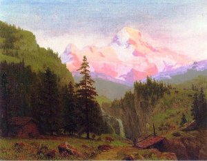 Landscape by Albert Bierstadt Oil Painting