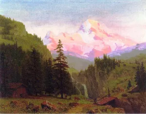 Landscape by Albert Bierstadt Oil Painting